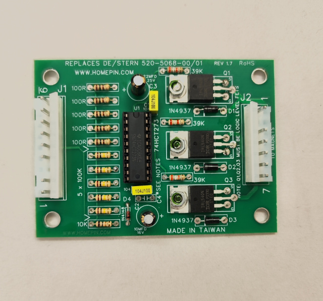 520-5068-00 Data East Stern Magnet Auxiliary board